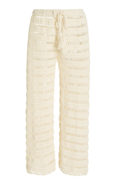 Akoia Swim Women's Samdura Cotton Knit Pants In White