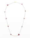 ALEXANDER LAUT YELLOW GOLD SAPPHIRE, RUBY AND DIAMOND NECKLACE