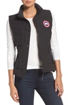 Canada Goose Padded Quilted Sleeveless High Neck Vest In Black