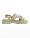 Ron White Shalona Kiltie Chain Slingback Sandals In Oyster