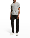 7 For All Mankind Ens Blue Black Slimmy Taper Luxe Performance Mid-rise Stretch-denim Jeans In Black