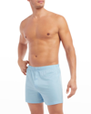 2(x)ist Men's Dream Cotton-stretch Knit Boxer In Cerulean