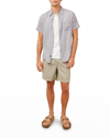 Rails Carson Floral Short Sleeve Linen Blend Button-up Shirt In Flora Bloom Peach
