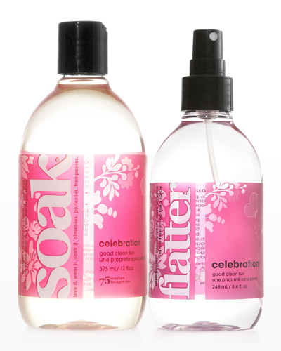 Soak Wash Laundry Soap & Ironing Spray Set In Celebration