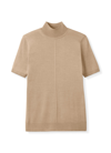 ST JOHN JERSEY KNIT MOCK NECK TOP