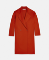 Stella Mccartney Double-breasted Wool Coat In Rust