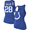 Majestic Women's  Threads Jonathan Taylor Royal Indianapolis Colts Player Name And Number Tri-blend T In Royal