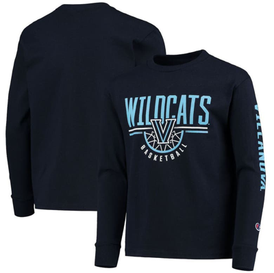 Champion Kids' Youth  Navy Villanova Wildcats Basketball Long Sleeve T-shirt