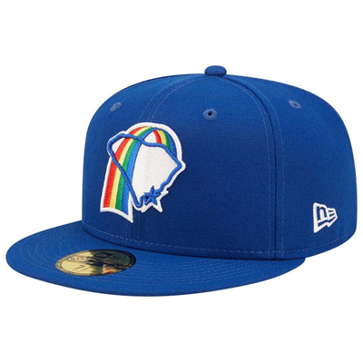 New Era Blue Charleston Riverdogs Rainbows Theme Night 59fifty Fitted Hat