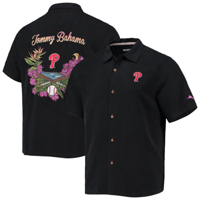 Tommy Bahama Black Philadelphia Phillies Baseball Bay Button-up Shirt
