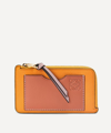 Loewe Leather Coin Card Holder In Orange