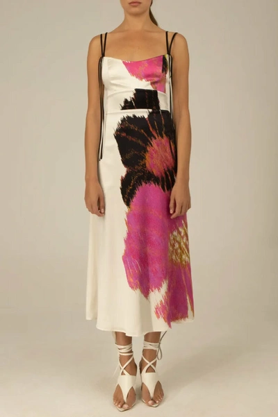 Silvia Tcherassi Women's Lizzo Floral-print Silk Midi Dress In Multi