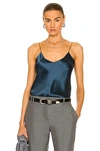 Nili Lotan Isabella Silk Camisole Top In Teal