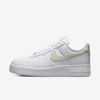 Nike Air Force 1 '07 Sneakers In White And Gold Metallic