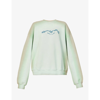 ALEXANDER WANG BRAND-PRINT TIE-DYED RELAXED-FIT COTTON SWEATSHIRT