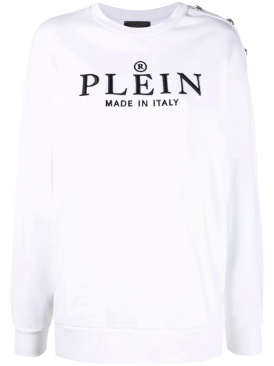 Philipp Plein Logo-print Sweatshirt In White