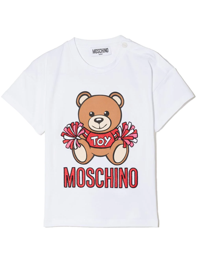 Moschino Babies' Bear-motif T-shirt In White