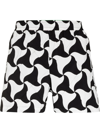 BOTTEGA VENETA ABSTRACT-PRINT SWIM SHORTS