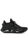 Ea7 Cut-out Chunky Sneakers In Schwarz