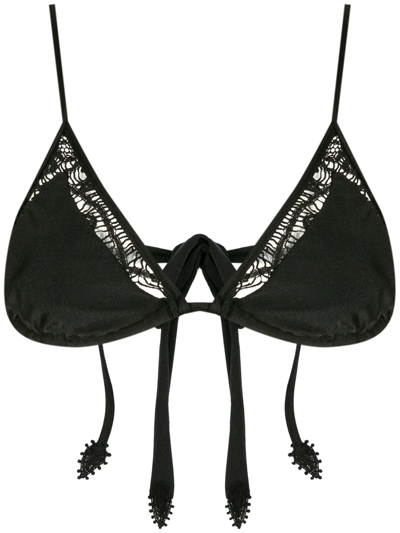 Martha Medeiros Raissa Triangle Bikini Top In Black