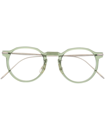 Oliver Peoples Round-frame Glasses In Green