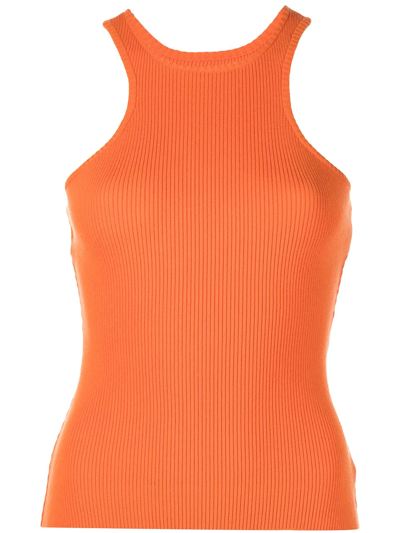 Monse Ribbed-knit Vest Top In Orange
