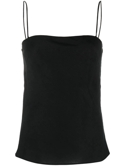 St. Agni Crossover Back Camisole Top In Black