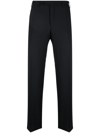 Canali Wool Tailored Trousers In Blue