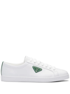 PRADA LOGO-PLAQUE LOW-TOP SNEAKERS