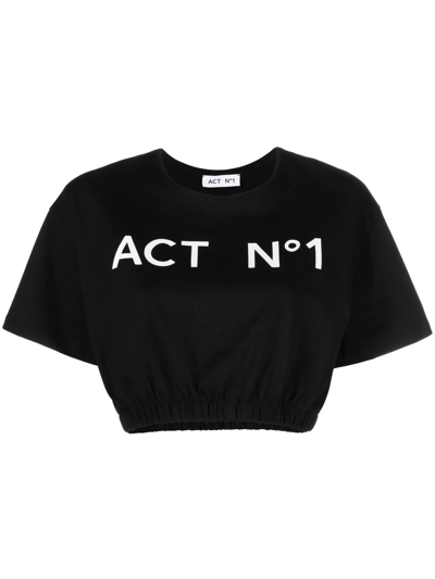 Act N°1 Logo-print Detail T-shirt In Black