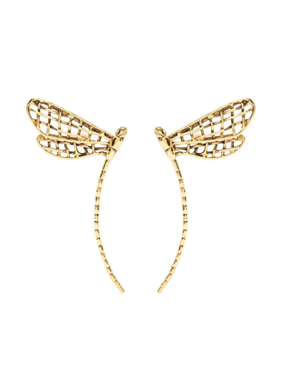 Goossens Dragonfly Oversized Earrings In Gold