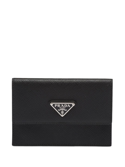 Prada 三角形logo公文包 In Black