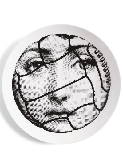 Fornasetti Tema E Variazioni N.117 Wall Plate In Weiss