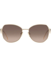 Prada Womens Gold Pr 57ys Aviator Steel And Polyamide Sunglasses In Gold