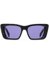 Prada Pr 08ys Symbole Butterfly-frame Acetate Sunglasses In Havana Black
