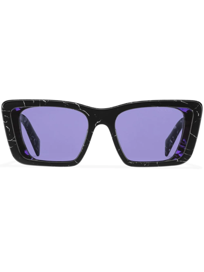 Prada Pr 08ys Symbole Butterfly-frame Acetate Sunglasses In Violet