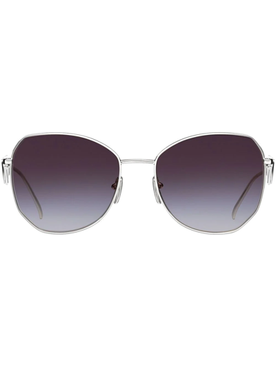 Prada Symbole Round-frame Sunglasses In Gradient Smoky Gray Lenses
