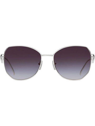 Prada Womens Silver Pr 57ys Aviator Steel And Polyamide Sunglasses
