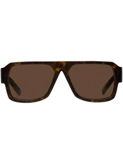 Prada Pilot-frame Sunglasses In Brown
