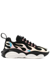 MOSCHINO FLAME-EFFECT LACE-UP SNEAKERS