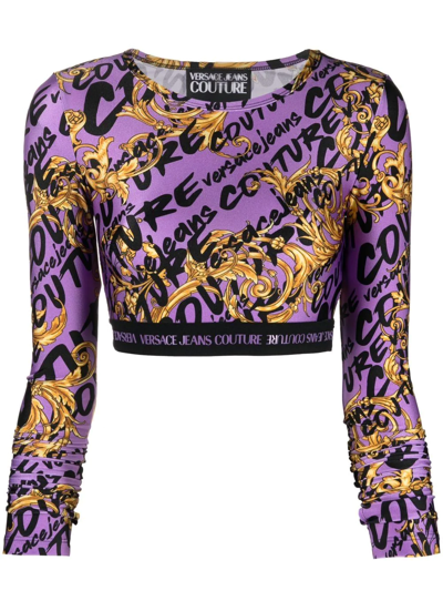 Versace Jeans Couture Versace Jeans T-shirt "garland" In Purple