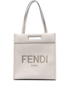 FENDI N-S EMBOSSED LOGO TOTE BAG