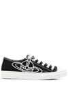 Vivienne Westwood 20mm Plimsoll Cotton Low-top Sneakers In Black