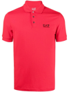 EA7 LOGO-PRINT SHORT-SLEEVE POLO SHIRT