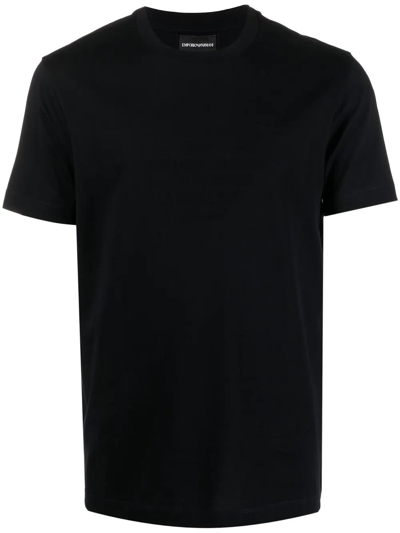 Emporio Armani Logo-print Short-sleeved T-shirt In Blue