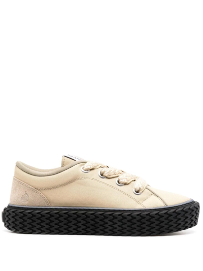 Lanvin Logo Low-top Sneakers In Neutrals