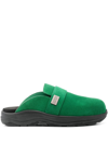 SUICOKE SUEDE-LEATHER SLIPPERS
