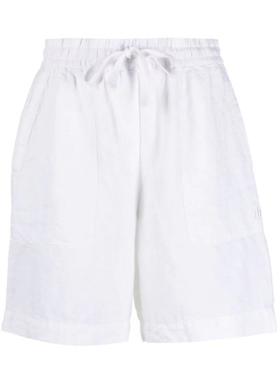 Tommy Hilfiger Drawstring-waist Linen Shorts In White