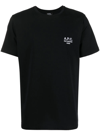 Apc A.p.c. Raymond T Shirt With Embroidered Logo In Black