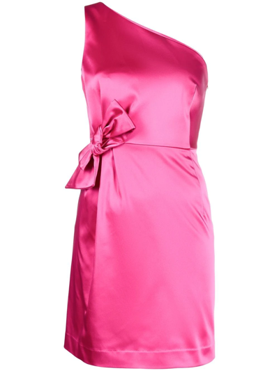 P.a.r.o.s.h Bow-detail One-shoulder Dress In Pink